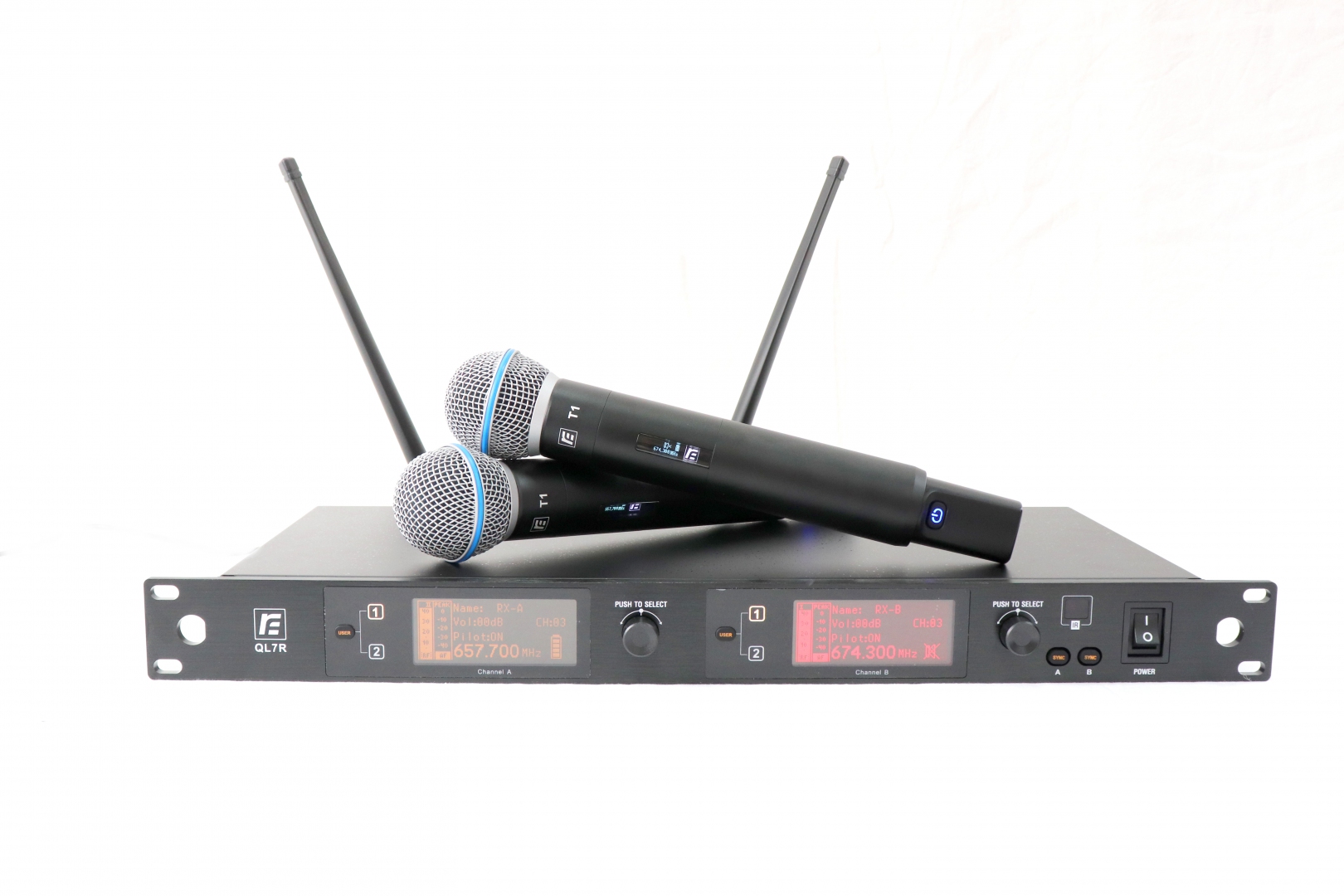 RFIntell QL7R/T1-A 651,800-683,400 МГц 2-канальная радиосистема с 2-мя ручными микрофонами в Североморске